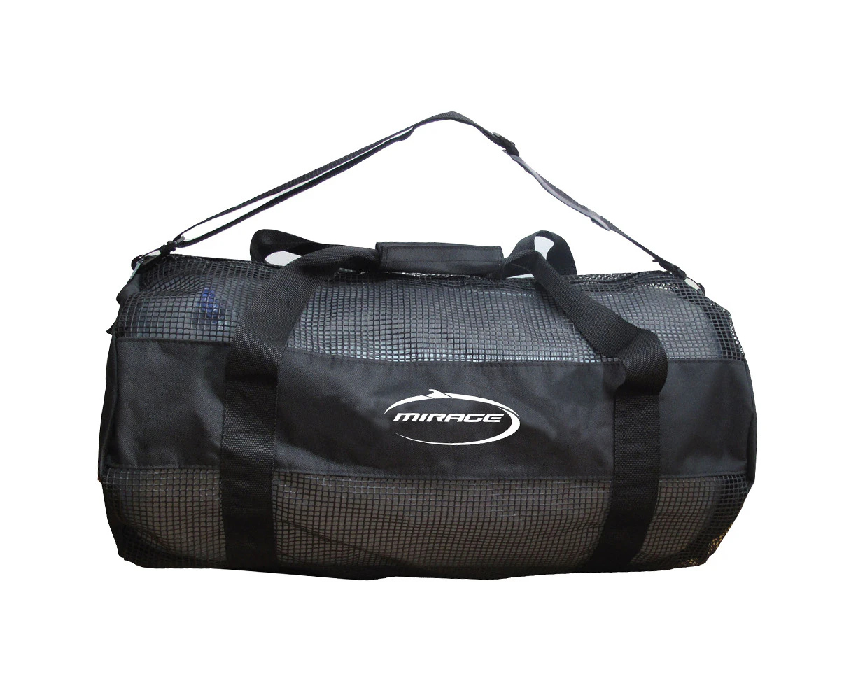 Mirage Mesh Resort 65x34cm Duffle Fitness Travel Gym Bag w/ Carry Handles Black