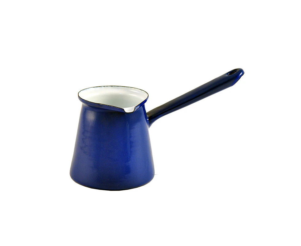 Urban Style 6cm Enamel 500ml Turkish Coffee Pot/Chai Latte Warmer w/ Handle Blue