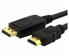 Astrotek DisplayPort DP to HDMI Adapter Converter Cable 2m Male to Male Black