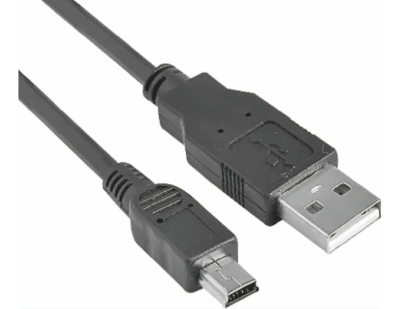 Astrotek 1m Male USB-A 2.0 To Male Mini USB-B Data Transfer Cable Cord Black