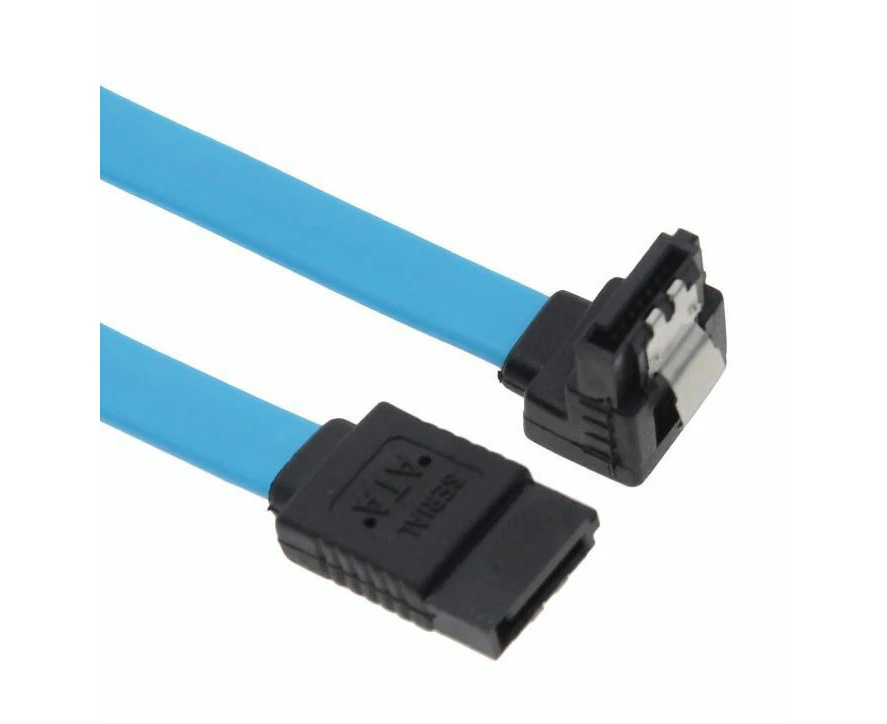 Astrotek SATA 3.0 Data Cable 50cm Male to Male 180 - 90 Degree w/Metal Lock Blue