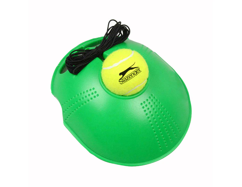 Slazenger Tennis Trainer Practice Rebound Balls Back Base Sport Exercise Green