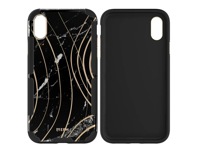 EFM Cayman InStyle D3O Case Armour Mobile Cover for Apple iPhone X/XS Marble BLK
