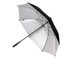 Clifton Windpro Golf 136cm Manual Open Windproof UPF50+ UV Umbrella Black/Silver