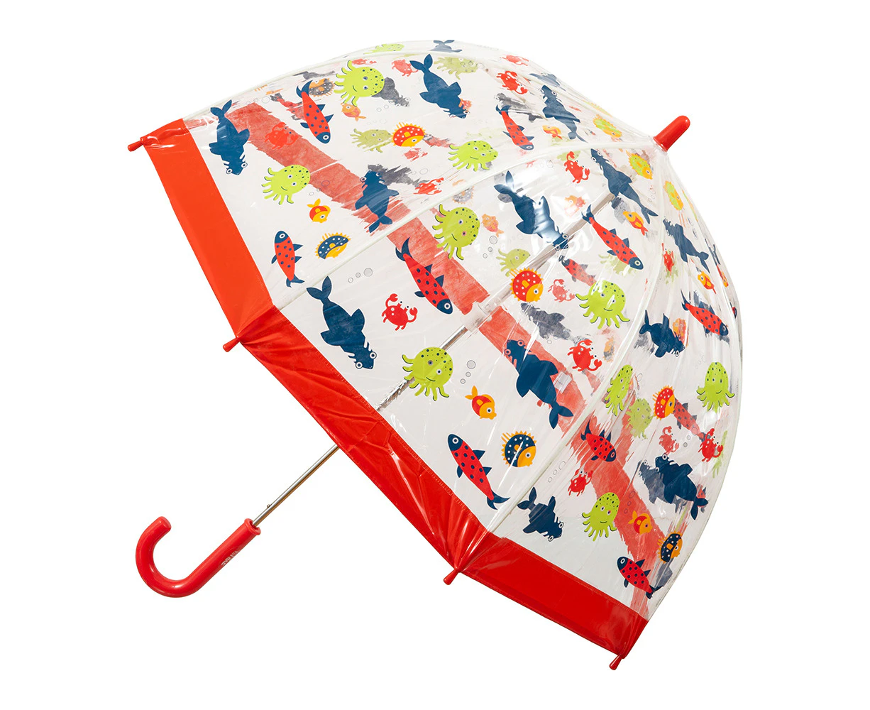 Clifton Kids 67cm Clear PVC Dome/Birdcage Umbrella/Shade Wind Resistant Fish