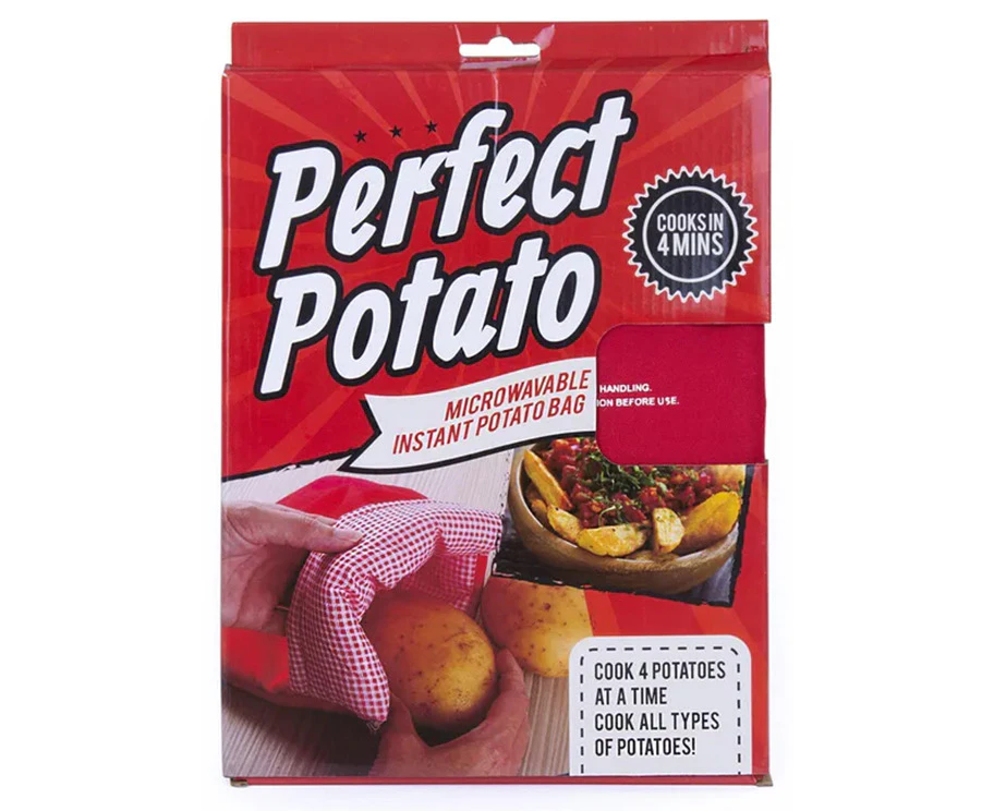 Perfect Baked Potato Instant Microwave Bag Cooker Corn/Bread Washable/Reusable