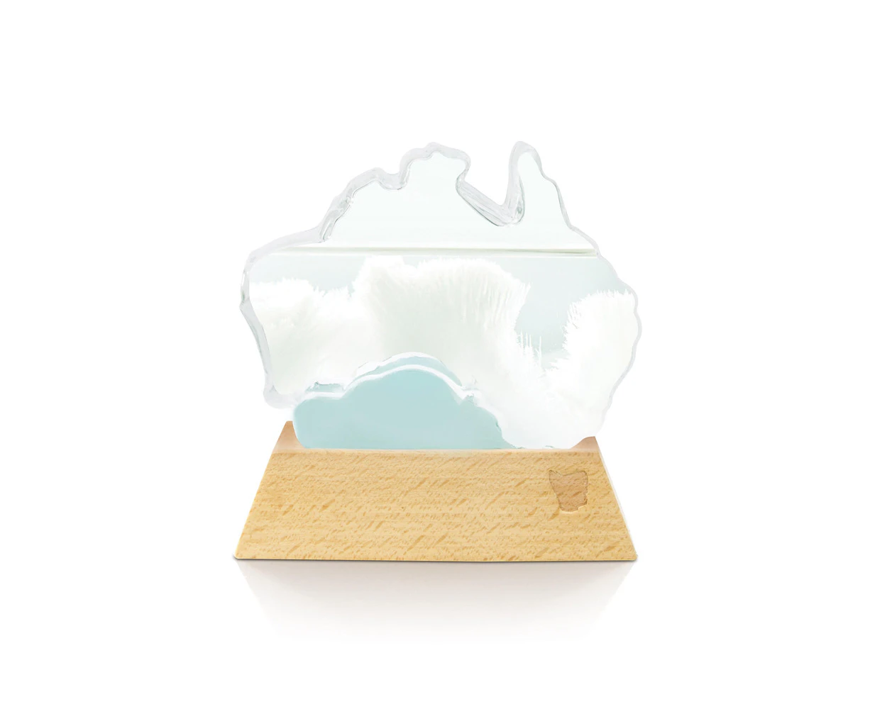 The Australian Collection Australia Shaped/Themed Weather Station w/Wood Base