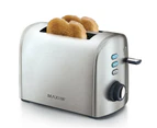 Maxim KitchenPro 2 Slice/Slots Automatic Bread Toaster Stainless Steel Silver