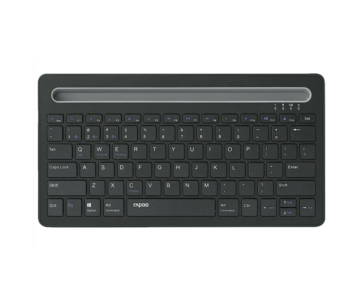 Rapoo XK100 Bluetooth Wireless Keyboard for PC/Computer iPad/Tablet Laptop Black