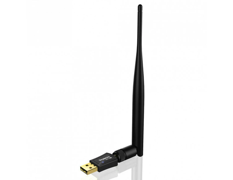 Simplecom NW611 AC600 WiFi Dual Band USB Male Adapter w/ 5dBi Antenna For PC