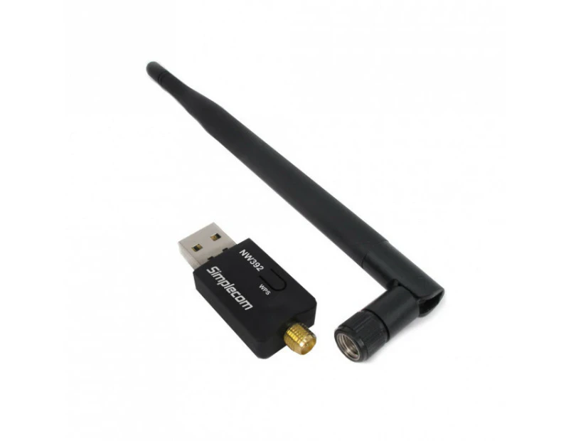Simplecom NW392 USB Male Wireless/WiFi Adapter w/ 5dBi Antenna For PC/Desktop