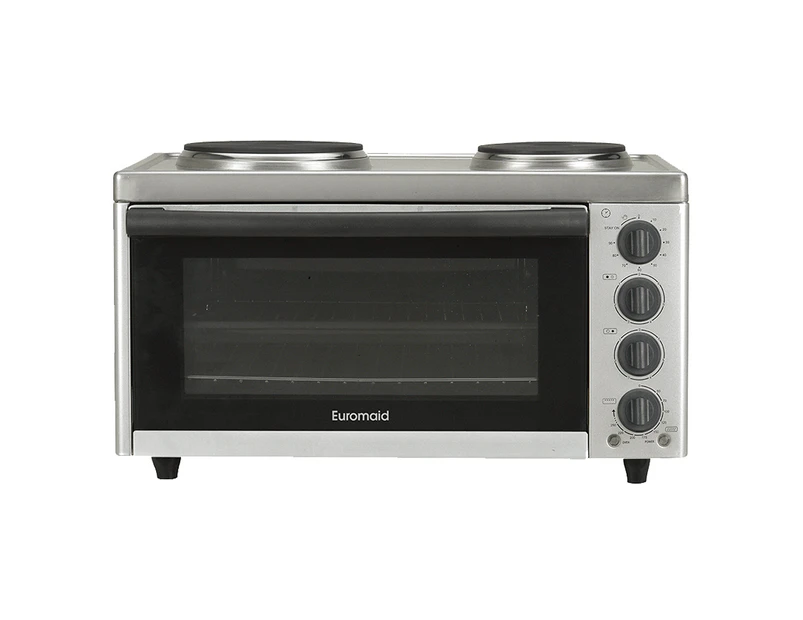 Euromaid Electric MC130T Benchtop 57cm Oven/Cooker 30L/2000W Stainless Steel