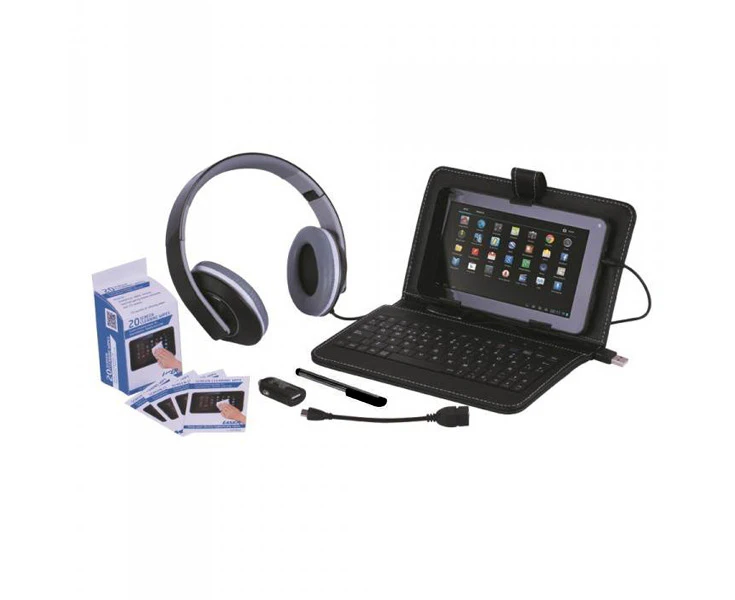 Laser 6In1 Case/Stylus/Headset Starter Bundle Accessories Pack For 7 Inch Tablet