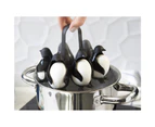 Peledesign Egguins 14.7cm Plastic Penguin Egg Cooker/Server Holder Storage Black