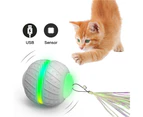 Bentopal Smart Wheel Jumping Interactive Rechargeable Cats Ball Pet Play Toy LED