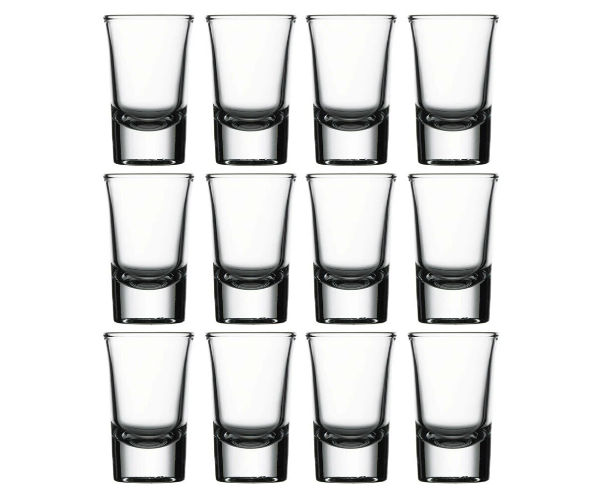 12pc Pasabahce Boston 40ml Shot Glasses Party Drinking Liquor Glass Cup Clear