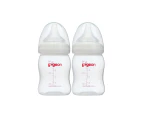 2pc Pigeon SofTouch BPA Free Anti-Colic Newborn Bottle Wide Neck PP 160ml 0m+