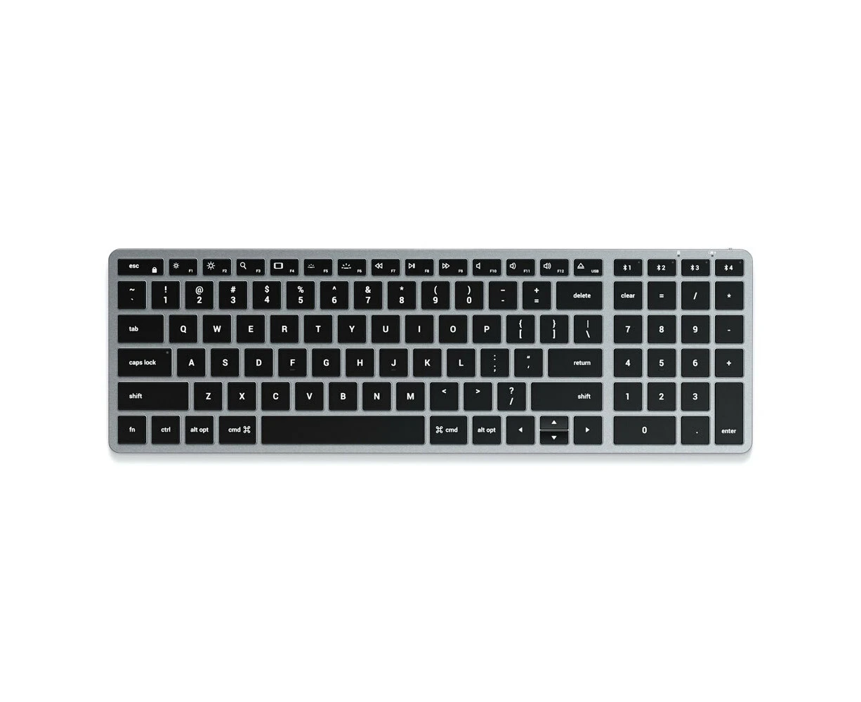 Satechi 36.3cm Slim X2 Wireless Bluetooth Backlit Keyboard f/ iMac/iPad