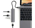 Satechi USB-C Male Slim Multi-Port Adapter/Hub w/4K HDMI/USB 3.0 Ports Space GRY