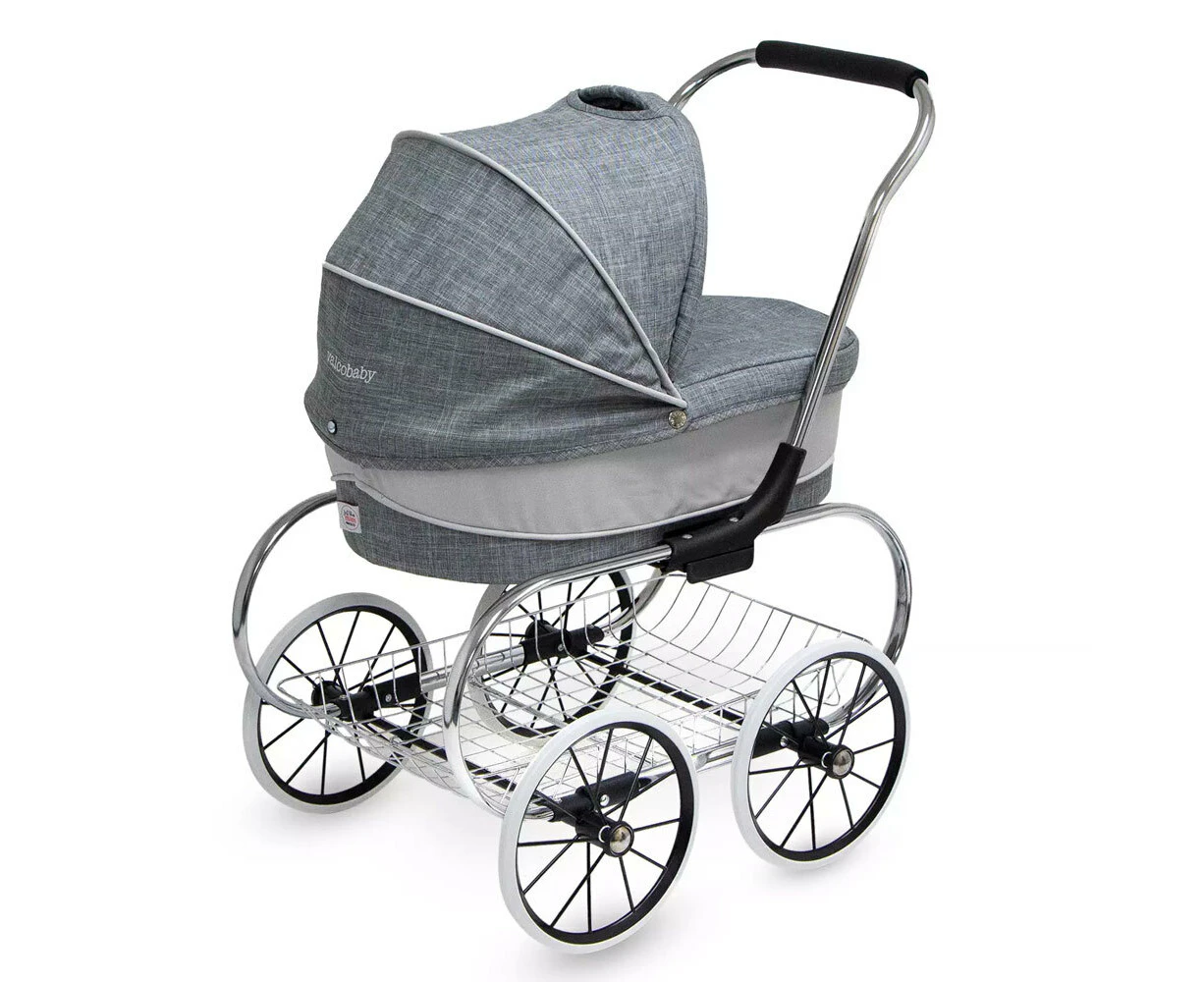 Valco Baby 66cm Just Like Mum Princess Pram/Stroller f/ Dolls Grey Marle 3y+