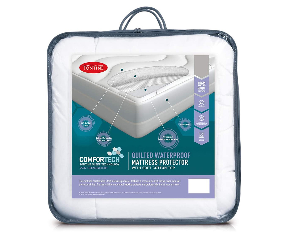 tontine comfortech quilted waterproof mattress protector