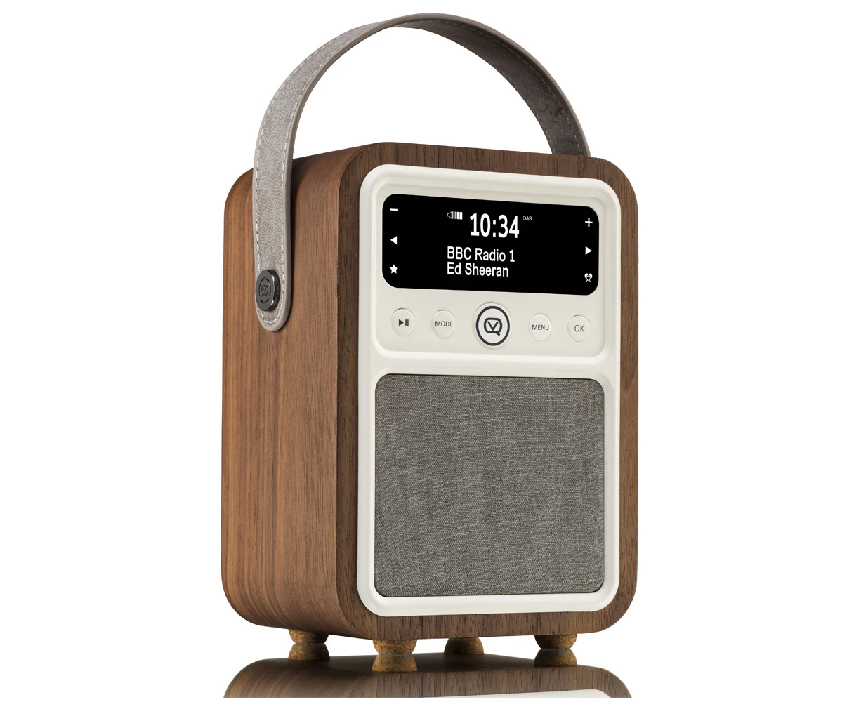 VQ Monty DAB+ Digital FM Portable Radio/Bluetooth Speaker Walnut Music/Audio