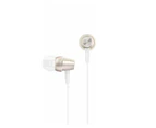 Xipin 3.5mm In-Ear Metal Earphones 1.2m Headset Headphones w/Microphone Gold