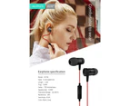 Xipin 3.5mm In-Ear Metal 1.2m Sports Earphones Headset  w/Microphone Black