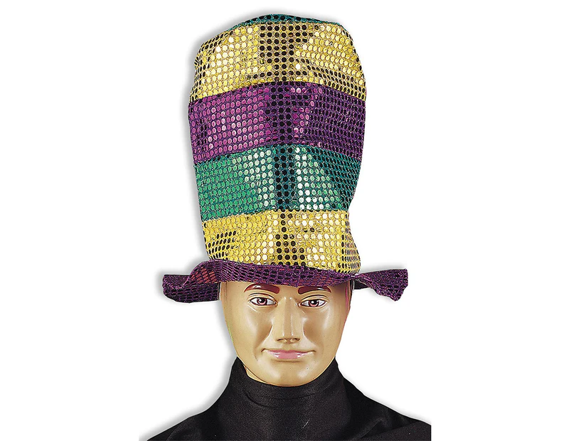 Forum Novelties Fabric Sequin Stove Pipe Hat Mardi Gras Party Novelty Costume