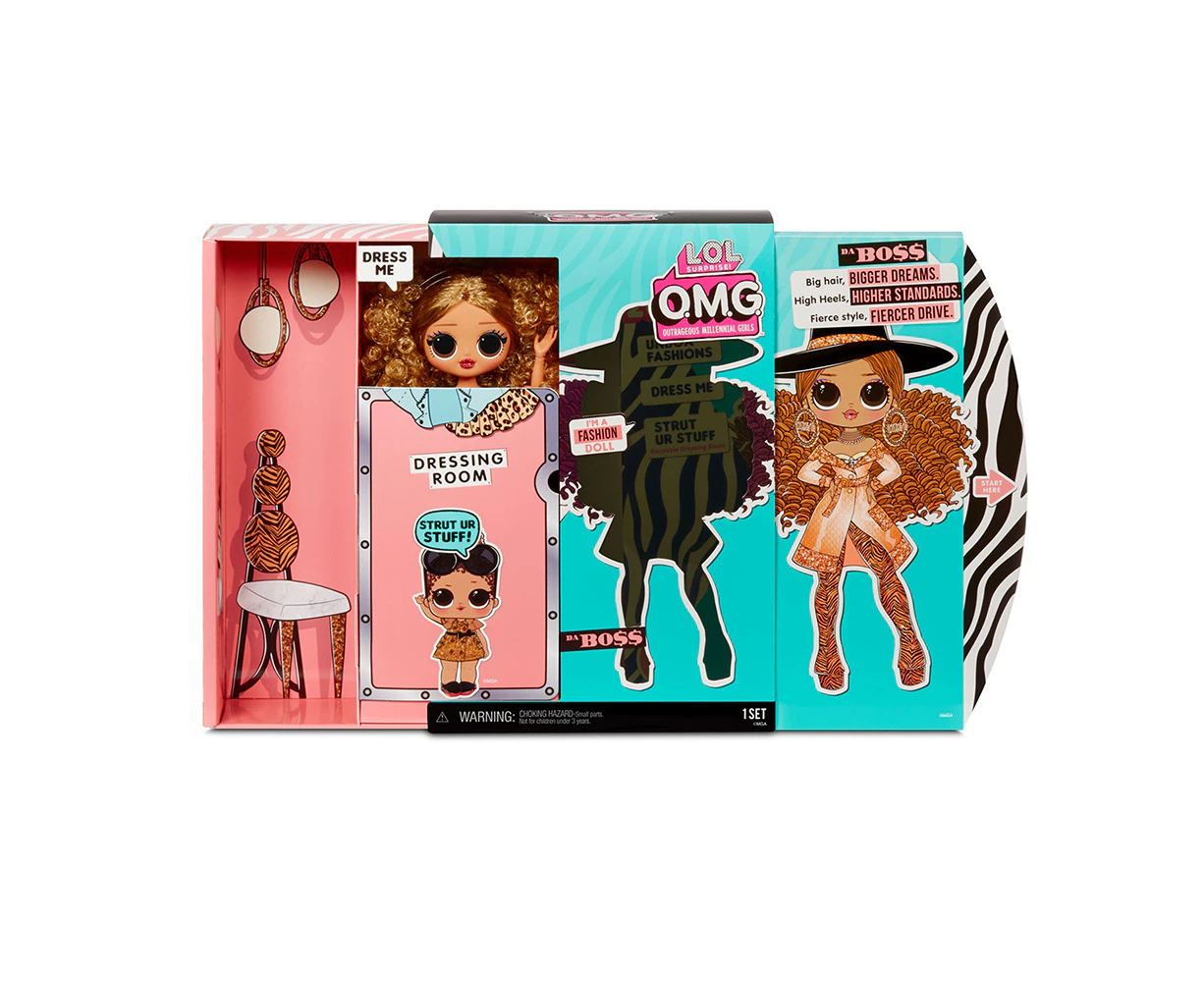 LOL Surprise OMG DA BOSS Fashion Doll, With 20 Surprises, Designer Clothes, Glitter Outfits, And Fashionable Accessories. LOL Surprise OMG Series 3. Collec