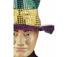 Forum Novelties Fabric Sequin Stove Pipe Hat Mardi Gras Party Novelty Costume