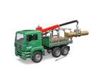 Bruder 1:16 MAN TGA 43cm Timber Truck w/ Loading Crane/3 Trunks Kids Toy 4y+
