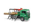 Bruder 1:16 MAN TGA 43cm Timber Truck w/ Loading Crane/3 Trunks Kids Toy 4y+