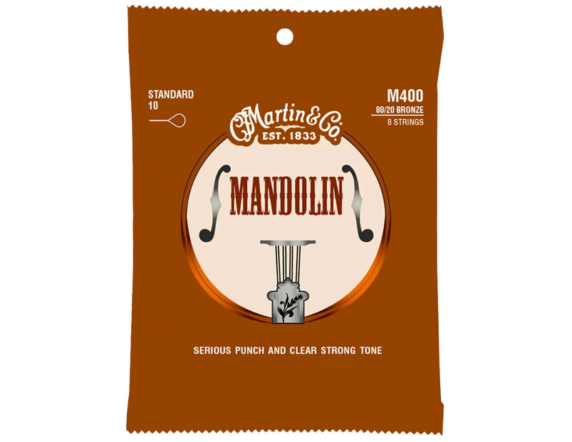 Martin Guitar Mandolin 400 Instrument 8 Strings 80/20 Bronze M400 Light Gauge