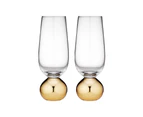 2pc Tempa Astrid 250ml Champagne Glass Cocktail/Water Juice Drinking Cup Gold