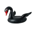 Aquafun 110cm Black Swan Swimming Pool Inflatable Water Floatie Ride On Play Toy