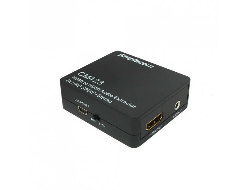 Simplecom CM423 Audio Extractor 4K HDMI Male to SPDIF/3.5mm Female For Monitor