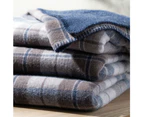 Onkaparinga King/Super King Bed Heirloom Blanket Australian Wool Bedding Check