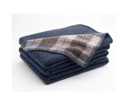 Onkaparinga King/Super King Bed Heirloom Blanket Australian Wool Bedding Check