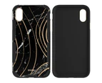 EFM Cayman InStyle D3O Mobile Armour Case Cover for Apple iPhone XR Black Marble