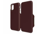 EFM Monaco Leather Wallet Case Armour Phone Cover f/ iPhone 11 Pro Mulberry