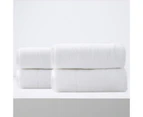 4pc Renee Taylor Aireys Bath Sheet/Towel 160cm Zero Twist Cotton 650 GSM Snow