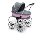 Valco Baby 66cm Just Like Mum Princess Pram/Stroller f/Dolls Pink Grey Marle 3y+