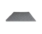 Dreamz Pillowtop Mattress Topper Protector Bed Luxury Mat Pad Home Kingg Cover - Charcoal Grey