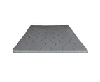 Dreamz Pillowtop Mattress Topper Protector Bed Luxury Mat Pad King Single Cover - Charcoal Grey