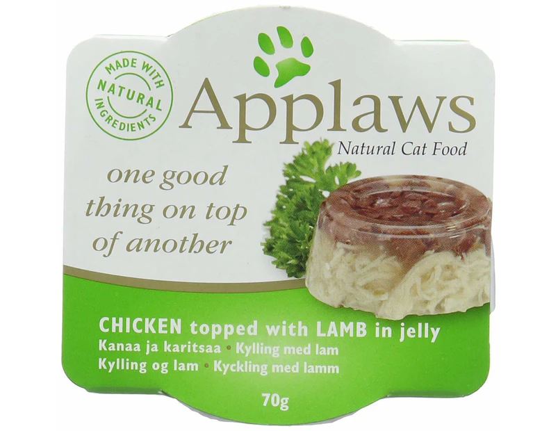 Applaws Natural Cat Food In Jelly Chicken Lamb 70g 10 Pack