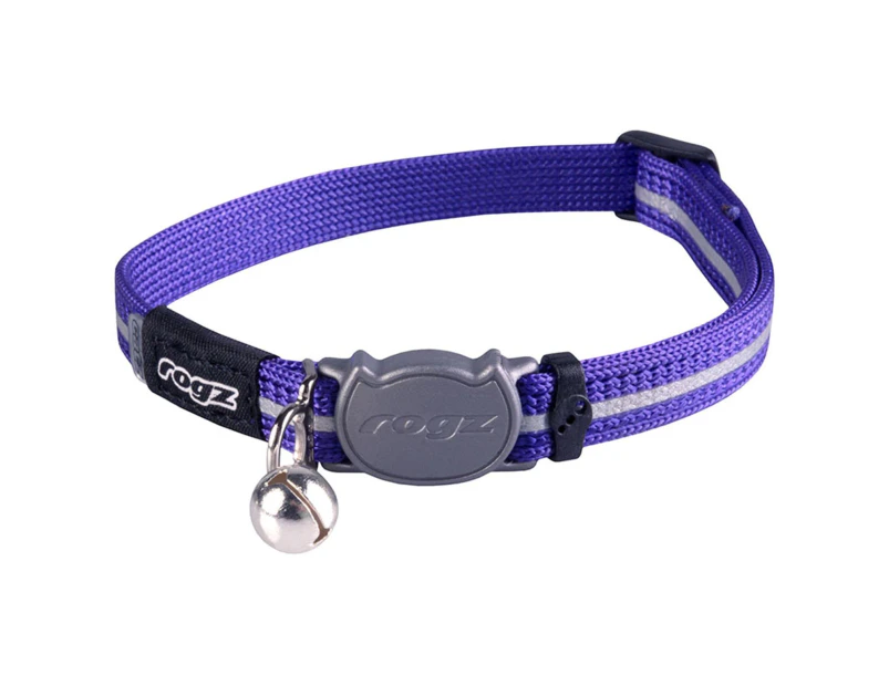 Rogz Alleycat Adjustable Safeloc Cat Collar Purple 11mm
