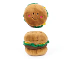Zippy Paws Nomnomz Hamburger Plush Dog Toy 11 x 11cm