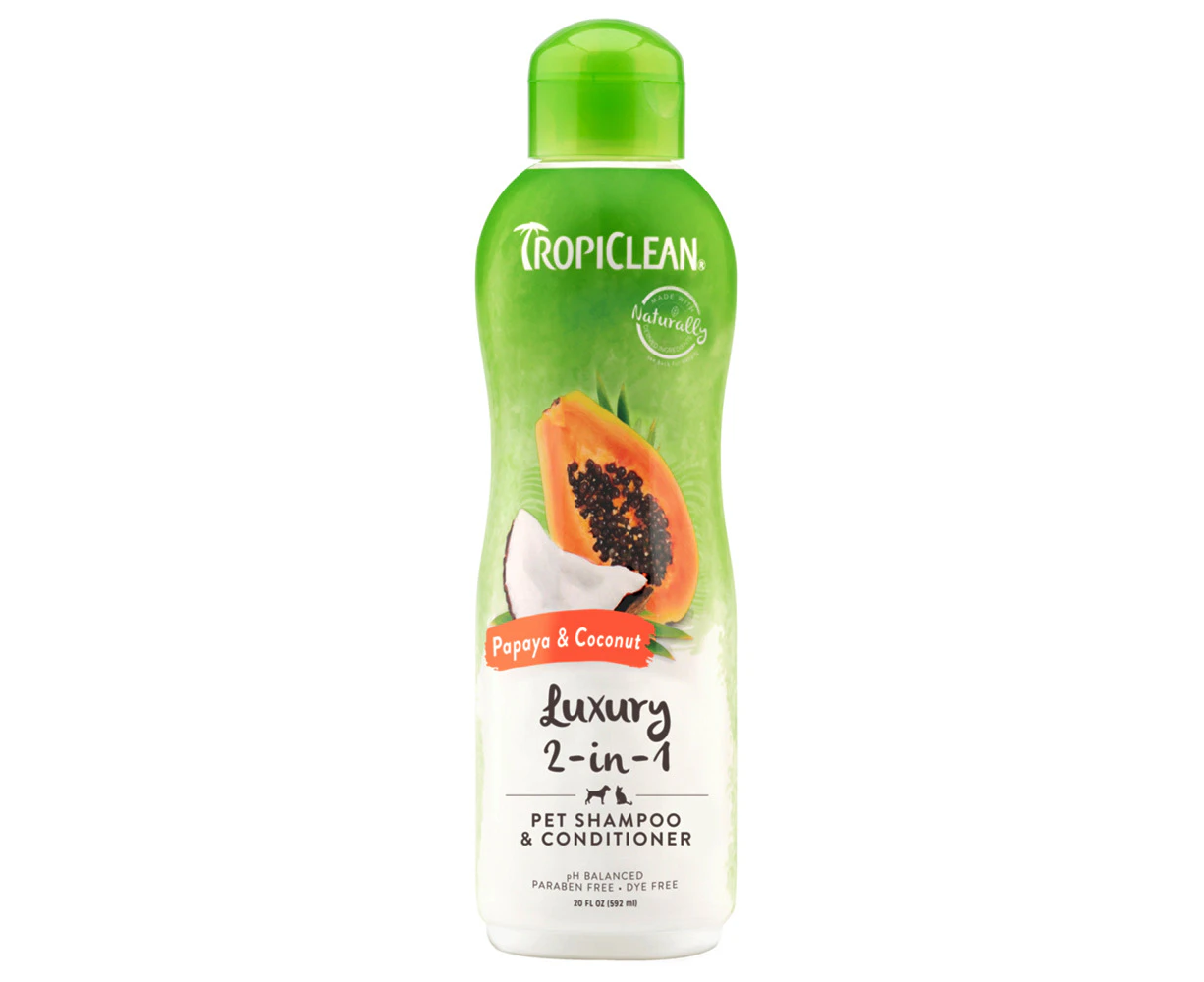 Tropiclean Papaya & Coconut Pet Shampoo & Conditioner 592ml