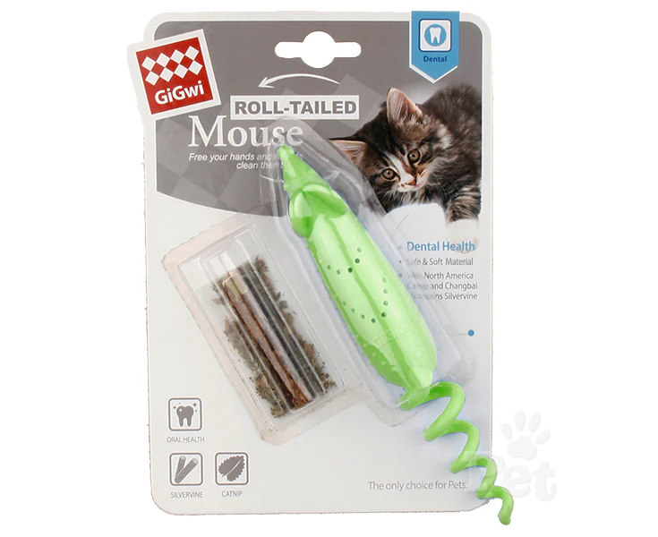 Gigwi Roll Tail Mouse With Catnip